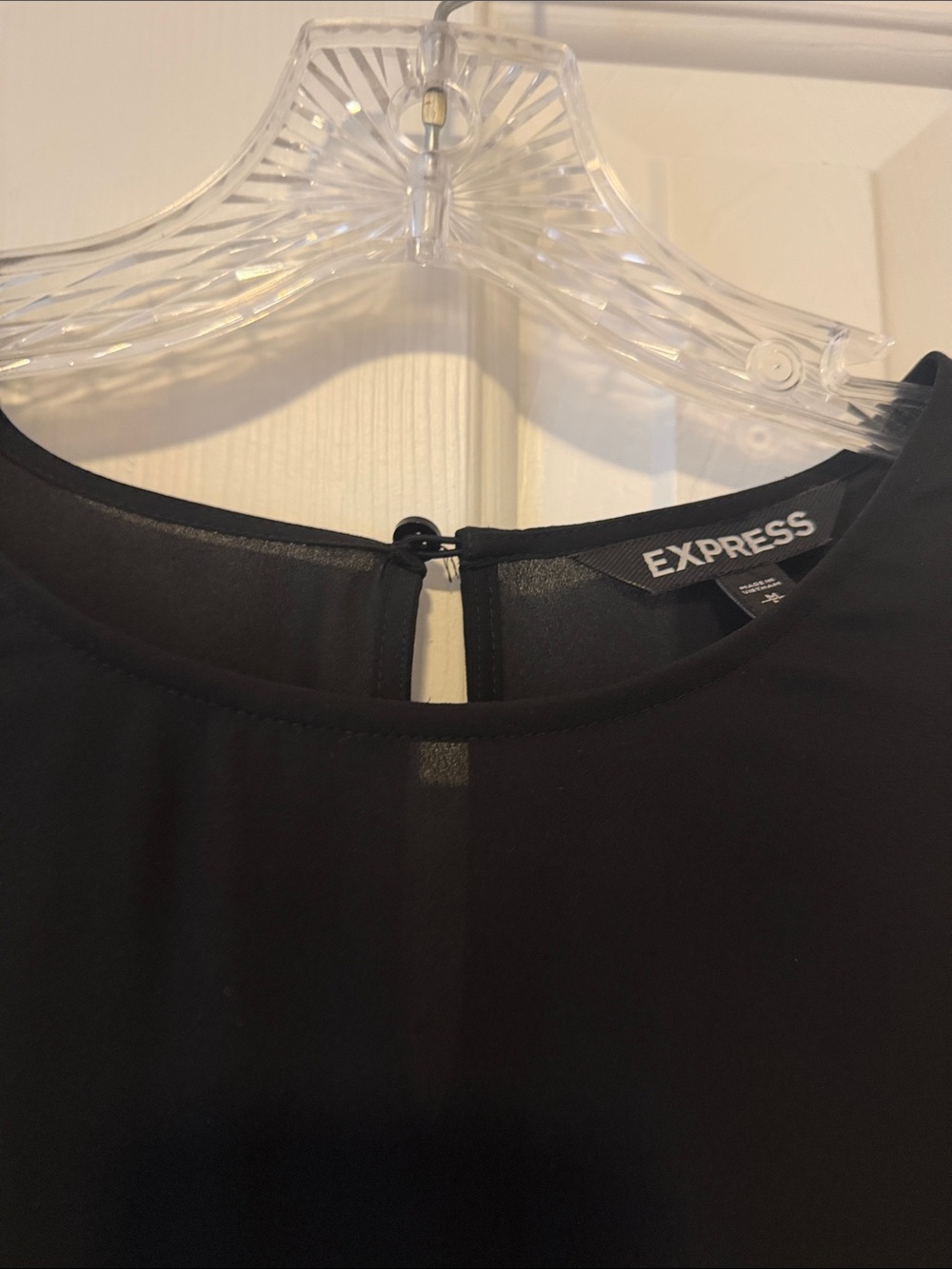 Express Black Ruffle Cuff Blouse - Picture 2 of 8
